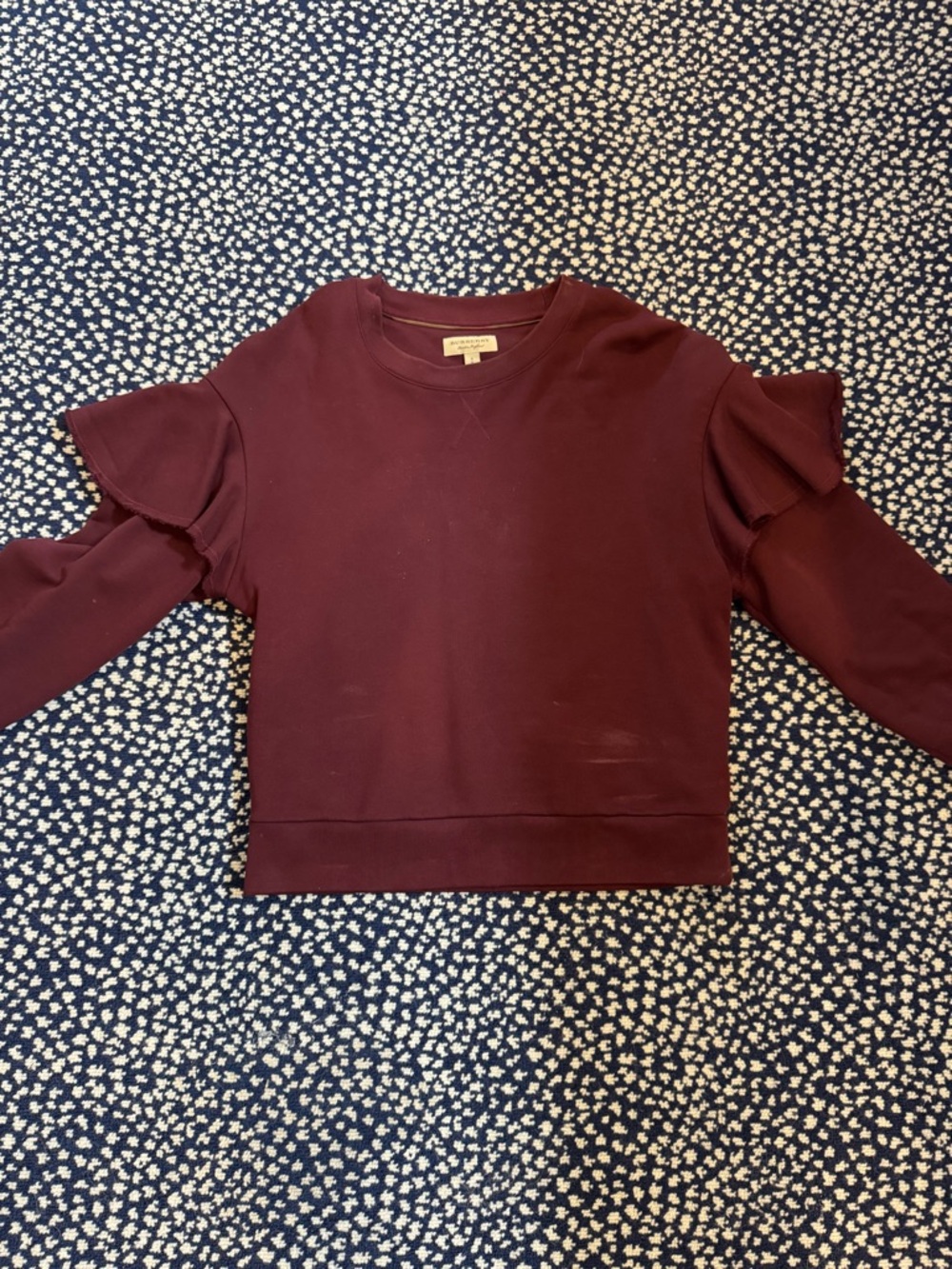 Burberry Burgundy Crewneck Sweatshirt